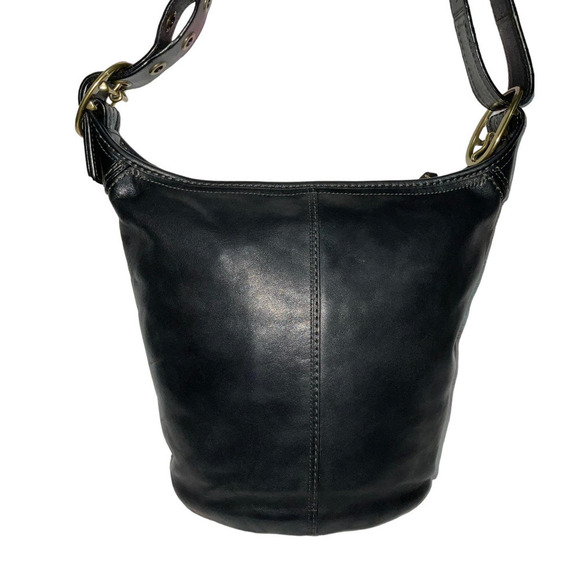 Coach Vintage Bleecker Tattersall Duffle Bucket Bag 11422 Black - Picture 1 of 11